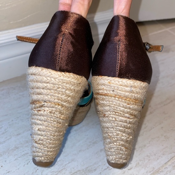 Summer platforms brown and blue (espadrilles) - Picture 6 of 6